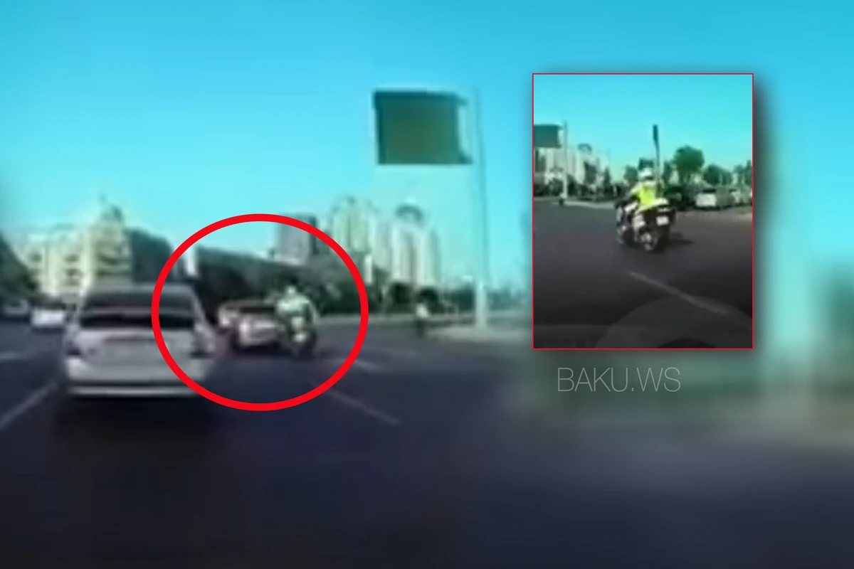 Bakıda YPX əməkdaşı motosikletlə qəzaya düşdü - ANBAAN VİDEO Bakıda YPX əməkdaşı motosikletlə qəzaya düşdü - ANBAAN VİDEO