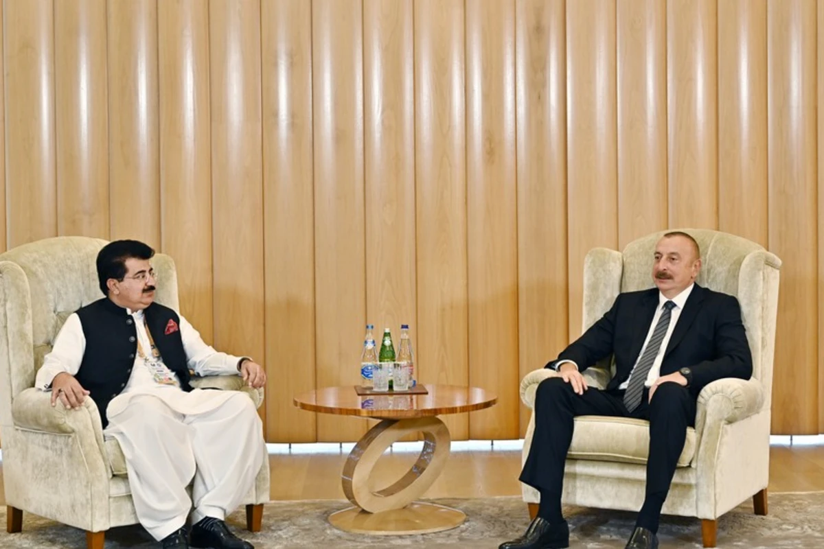 Azərbaycan Prezidenti Pakistan Senatının sədrini qəbul edib - FOTO