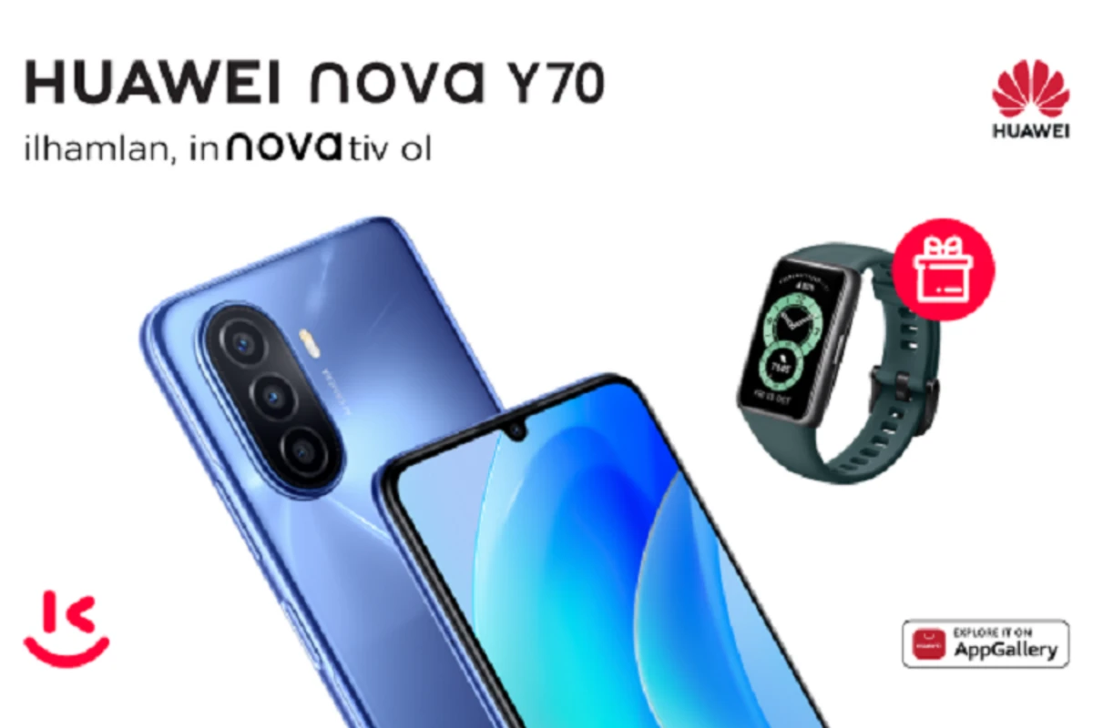  Qiyməti, keyfiyyəti və hədiyyəsi ilə sevindirəcək yeni Huawei nova Y70 artıq Kontaktda - VİDEO
