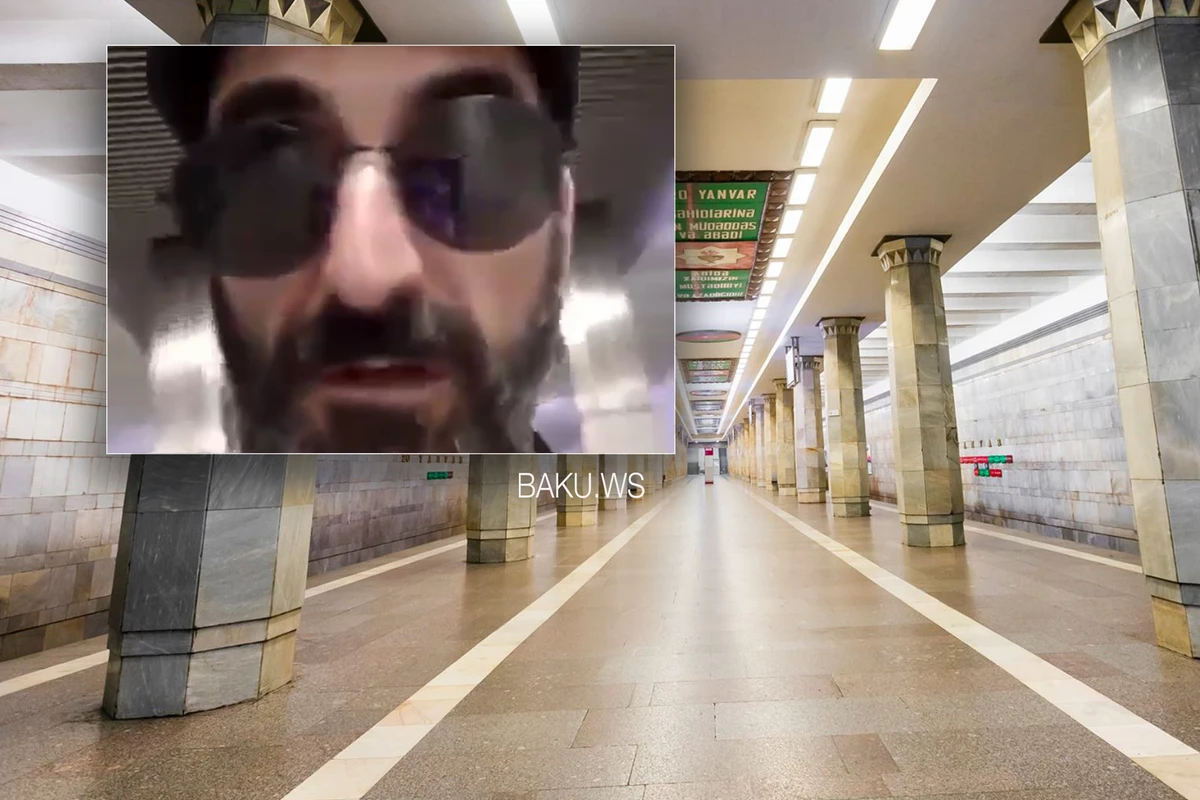 Bakı metrosunda əlində balta ilə gəzən şəxs qorxu saçır - YENİLƏNİB/VİDEO