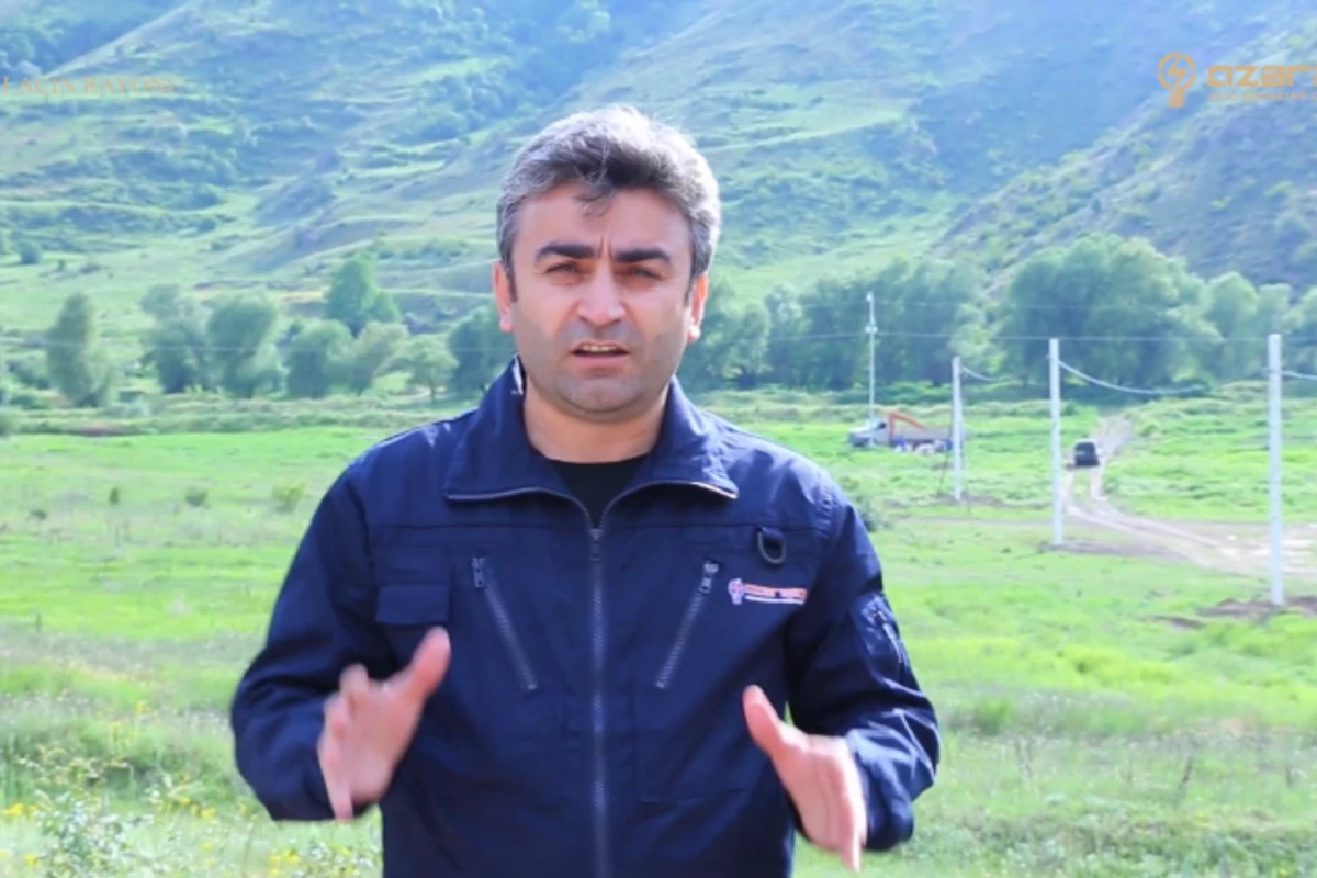Azərişıq Laçın rayonunda 35 kV-luq yeni elektrik xətti çəkib - VİDEO