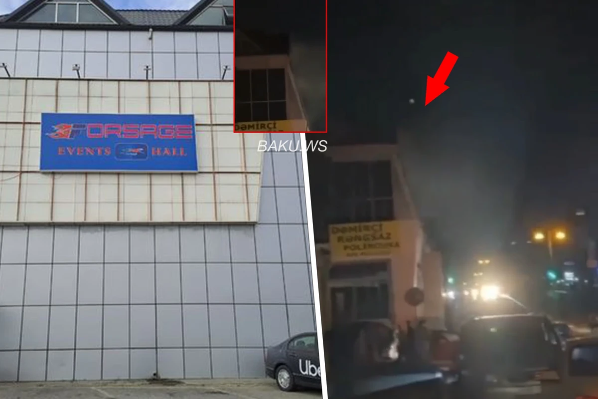 Пожар в ночном клубе в Баку - ВИДЕО