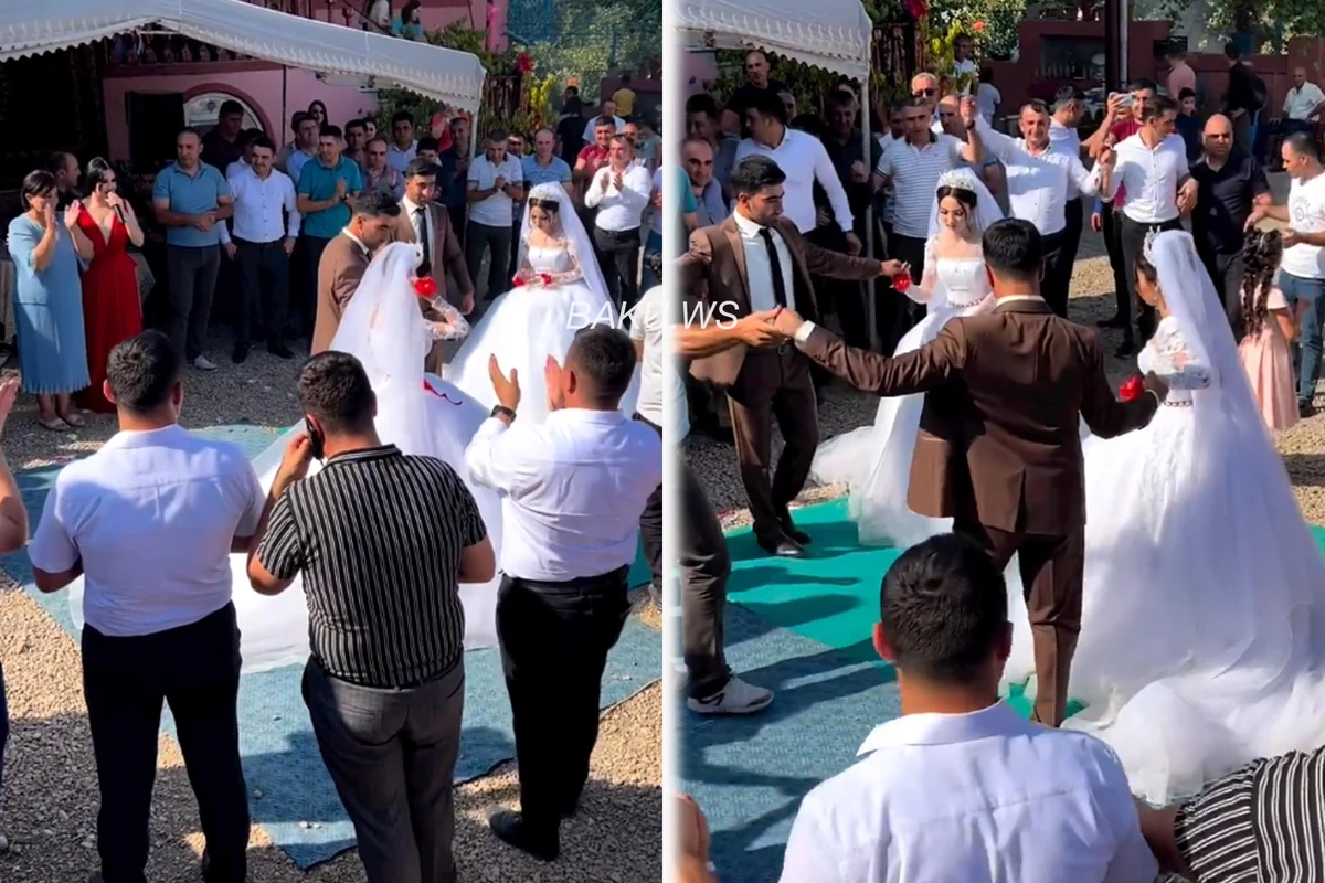 Nigar Şabanova Qazaxda zabit qardaşların toyunda - VİDEO