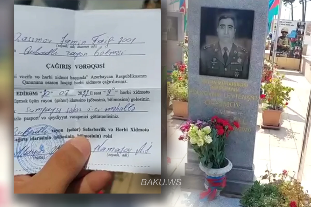 Vətən Müharibəsi Qəhrəmanının oğlu hərbi xidmətə yollanır - VİDEO