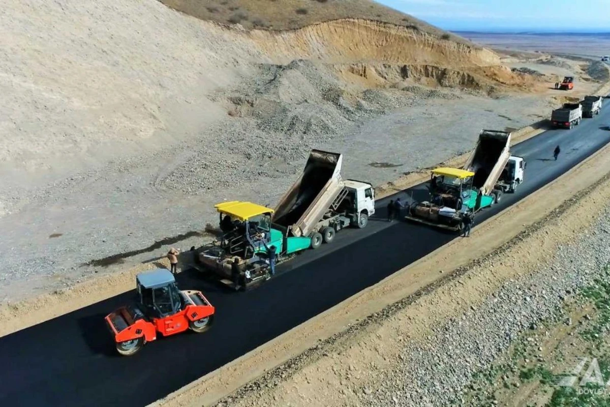 Talış-Tapqaraqoyunlu-Qaşaltı yeni avtomobil yolunun tikintisindən görüntülər - FOTO