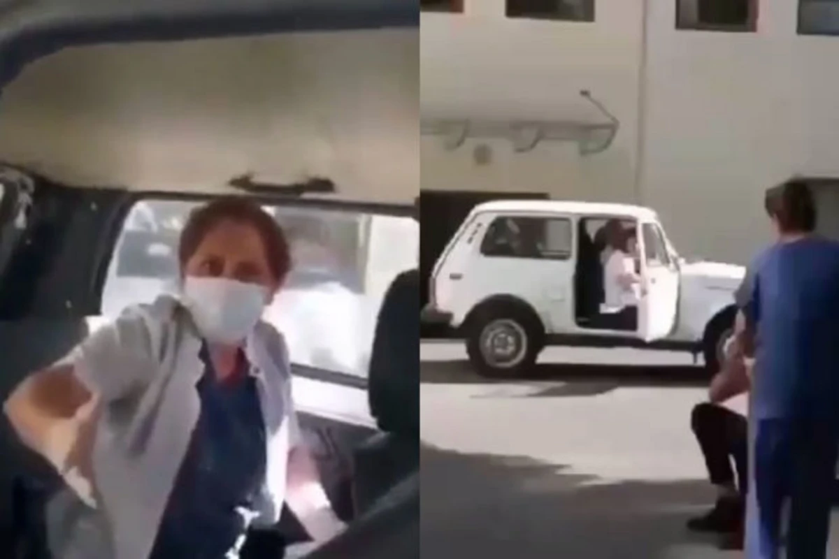 Ölmüş körpənin doğum evindən qaçırılması cəhdinin anbaan görüntüləri - VİDEO