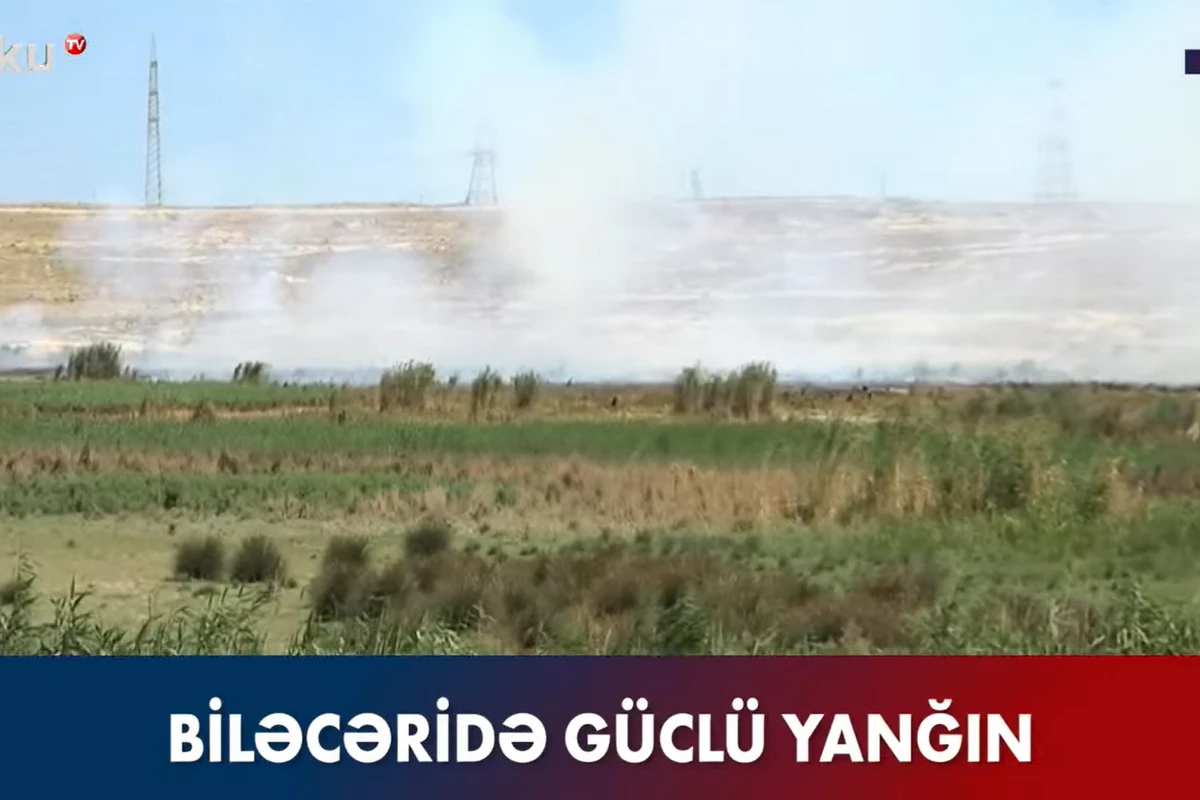 Bakı səmasını tüstüyə bürüyən yanğın söndürüldü - YENİLƏNİB - VİDEO