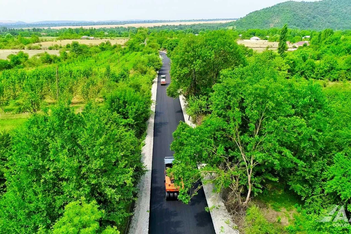 Bunud-Həzrə avtomobil yolunun yenidən qurulması yekunlaşır - FOTO/VİDEO