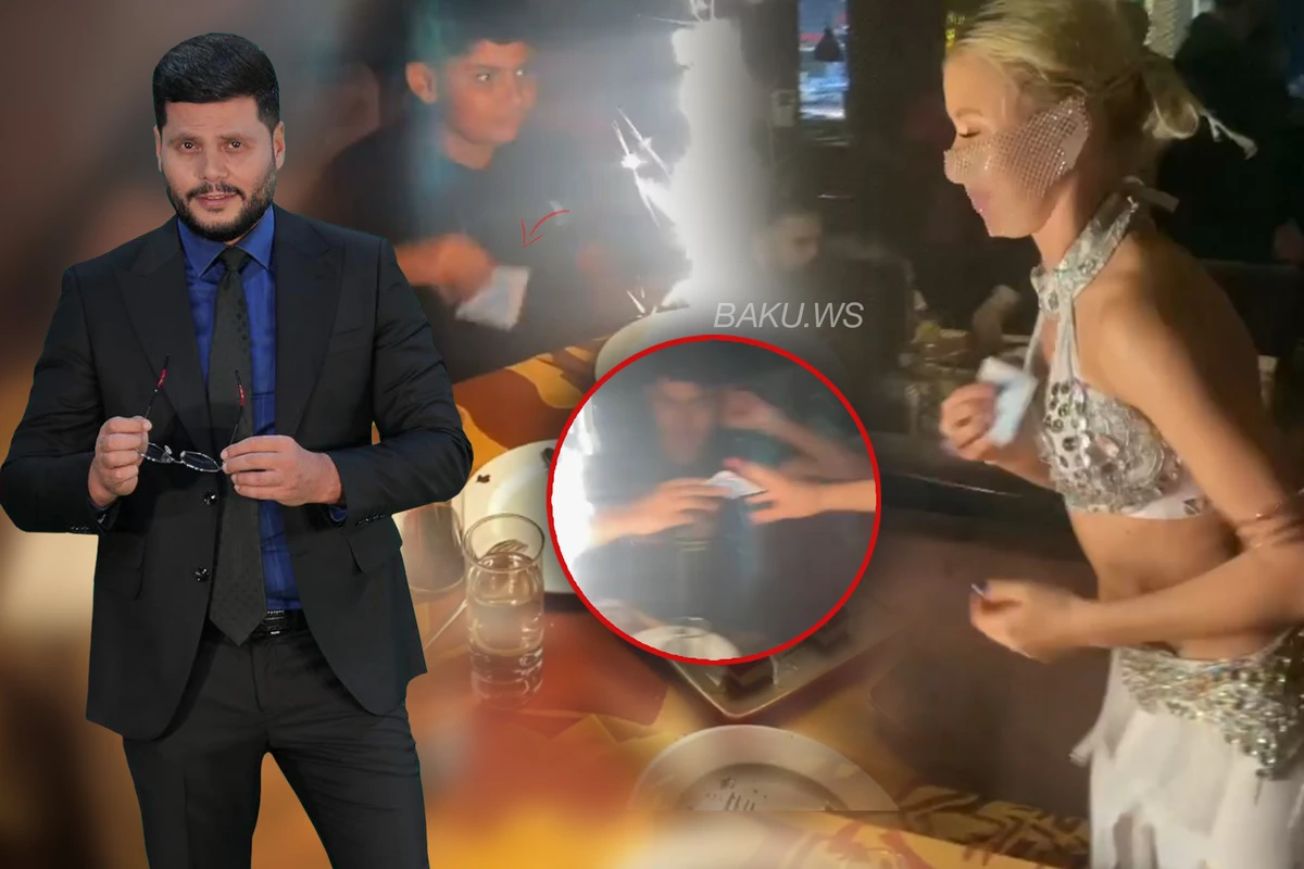 Zaur Kamalın oğlu qarşısında oynayan rəqqasəyə pul verdi - VİDEO
