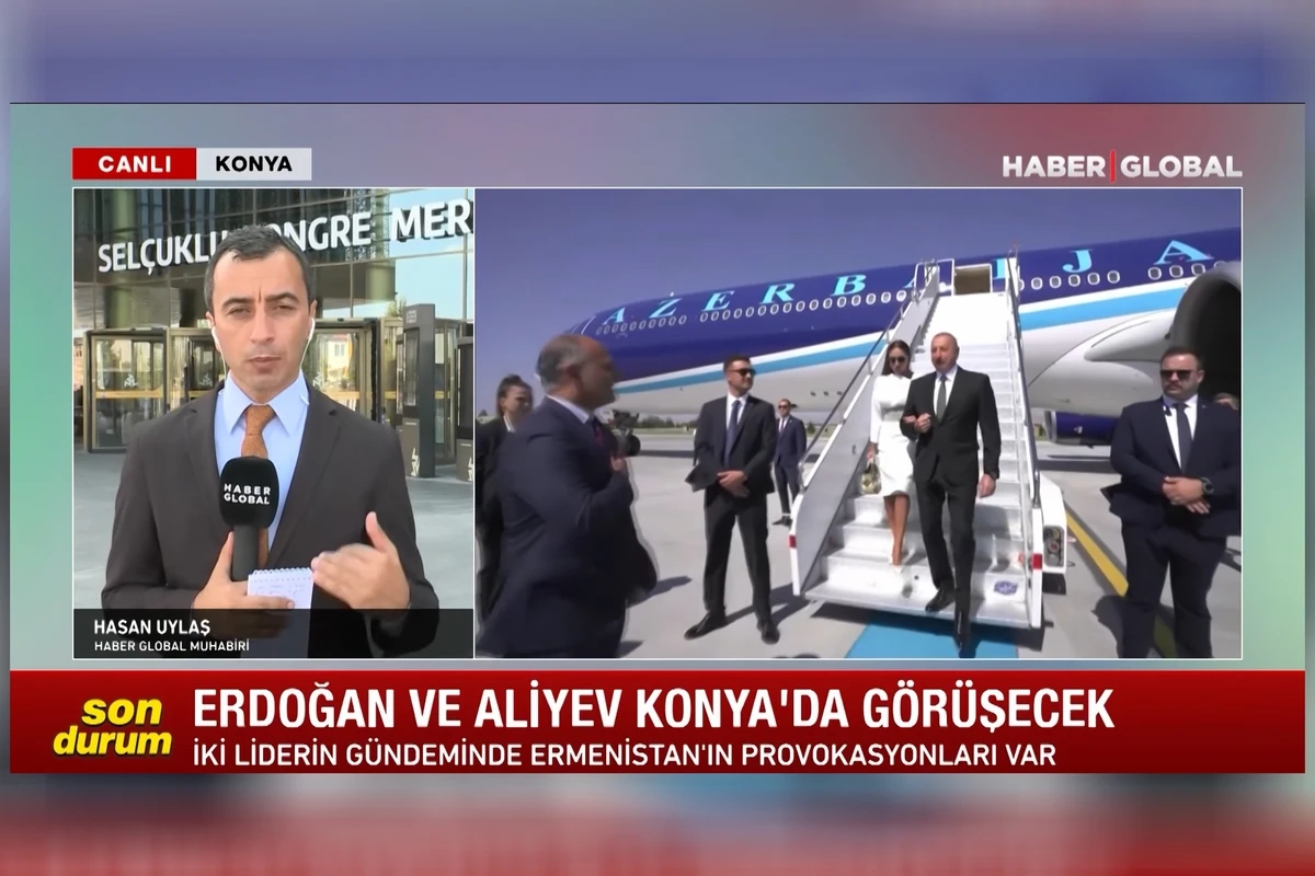Haber Global: Ильхам Алиев обсудит с Эрдоганом в Конье провокации Армении - ВИДЕО