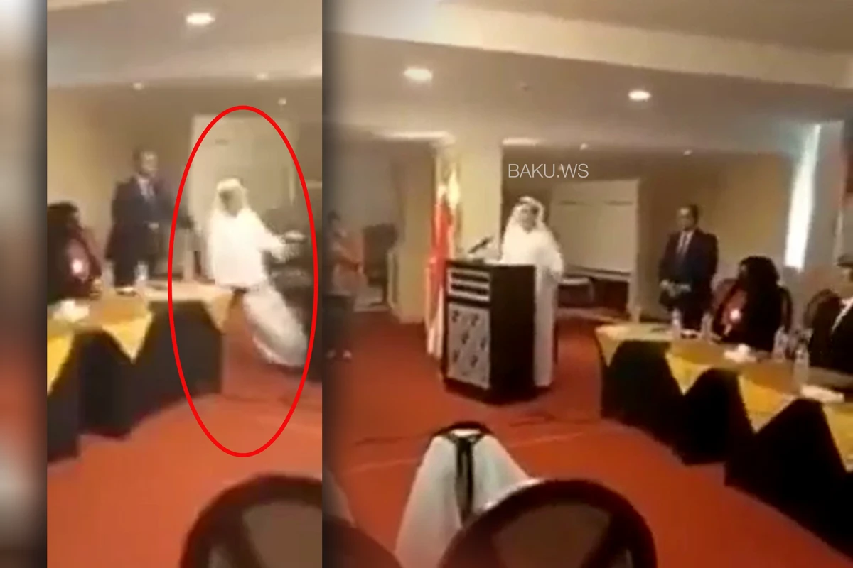 Tanınmış ərəb diplomat çıxışı zamanı öldü - VİDEO Tanınmış ərəb diplomat çıxışı zamanı öldü - VİDEO