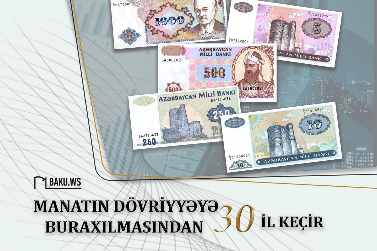 Azərbaycan manatının dövriyyəyə buraxılmasından 30 il keçir - FOTO