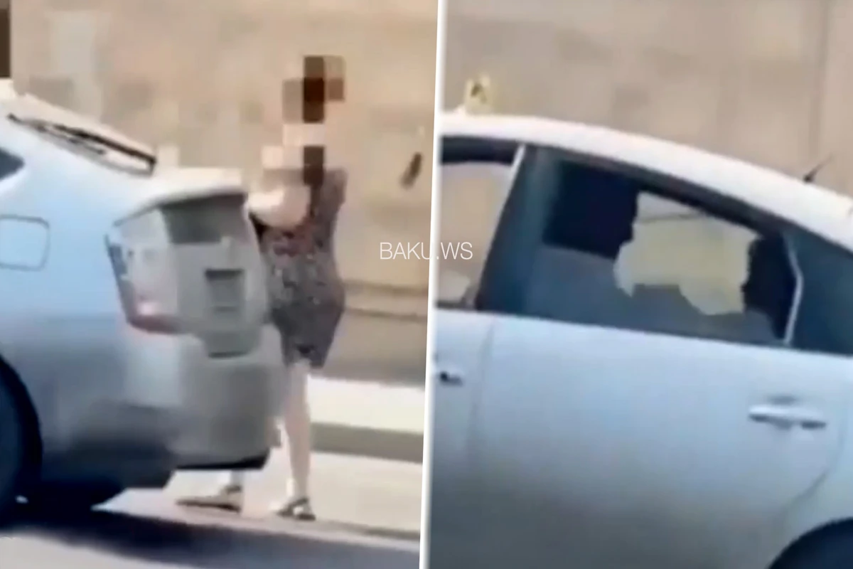 В Баку наказали водителя Toyota Prius, вступившего в конфликт с пассажиркой - ВИДЕО