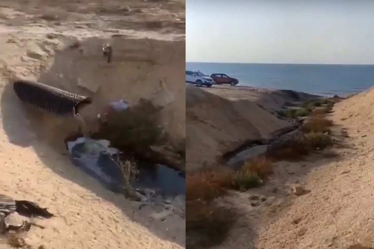 Плачевная ситуация на столичном пляже: сточные воды сливаются в море - ВИДЕО