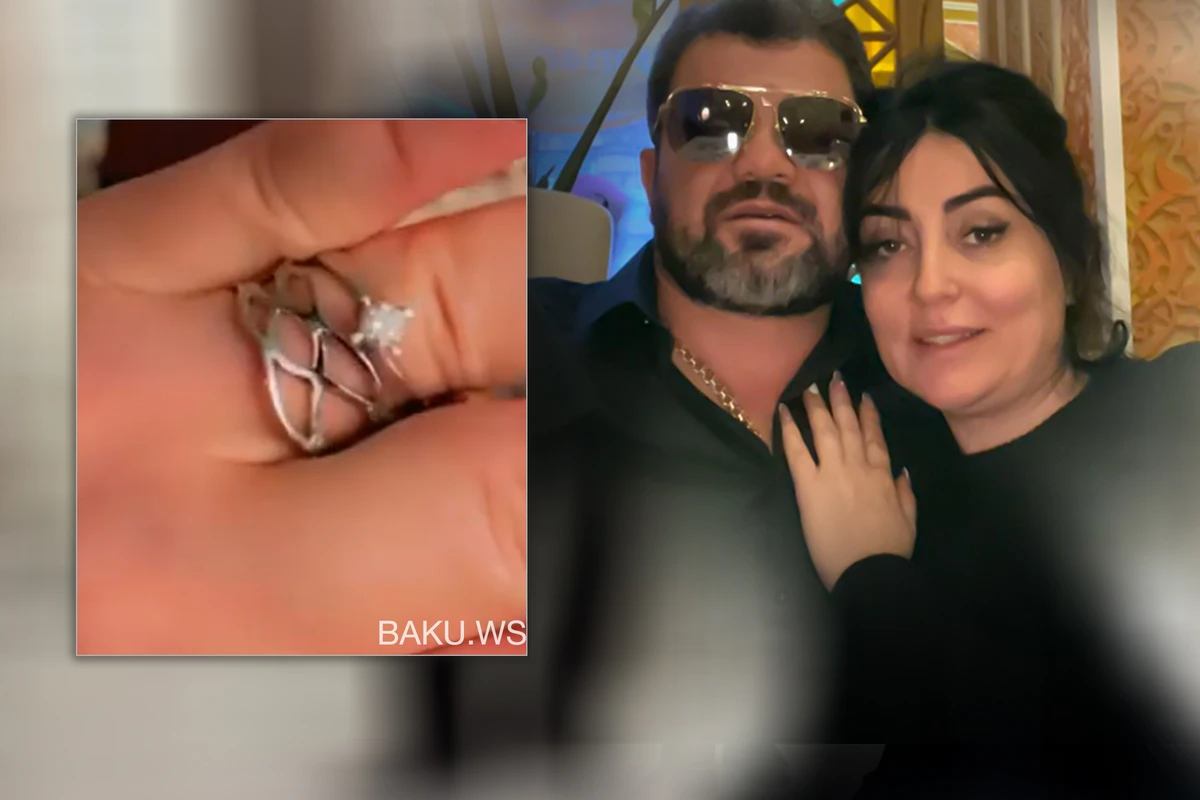 Həyat yoldaşı Afət Fərmanqızına brilyant üzük aldı - VİDEO