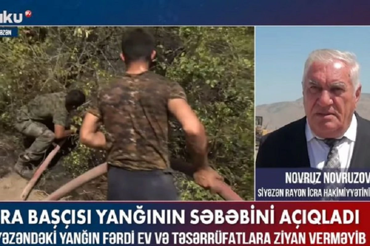Siyəzənin icra başçısı yanğının səbəbini açıqladı - VİDEO