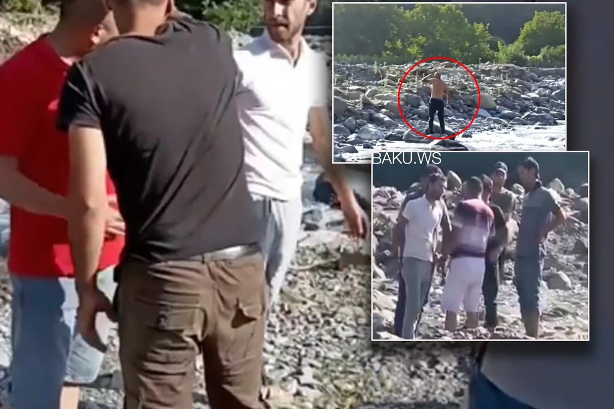 İsmayıllıda şort geyinən turistlərlə kənd sakinləri arasında gərginlik - Məsələyə polis qarışdı - VİDEO