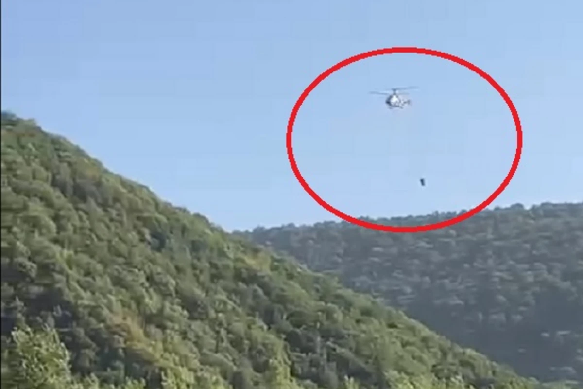 Şəkidə yanğınların söndürülməsinə helikopterlər cəlb olunub - VİDEO