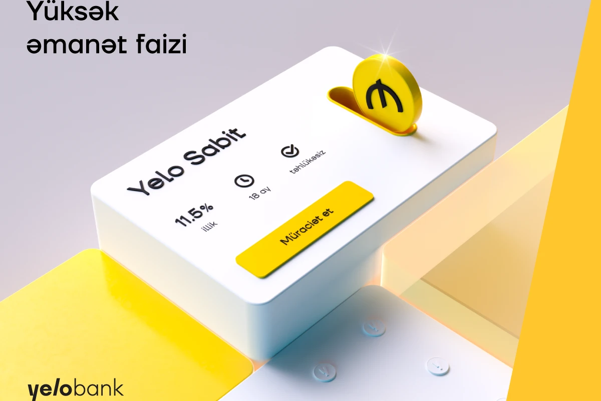 Yelo Bank-da əmanət hesabı aç, 11.5% qazan