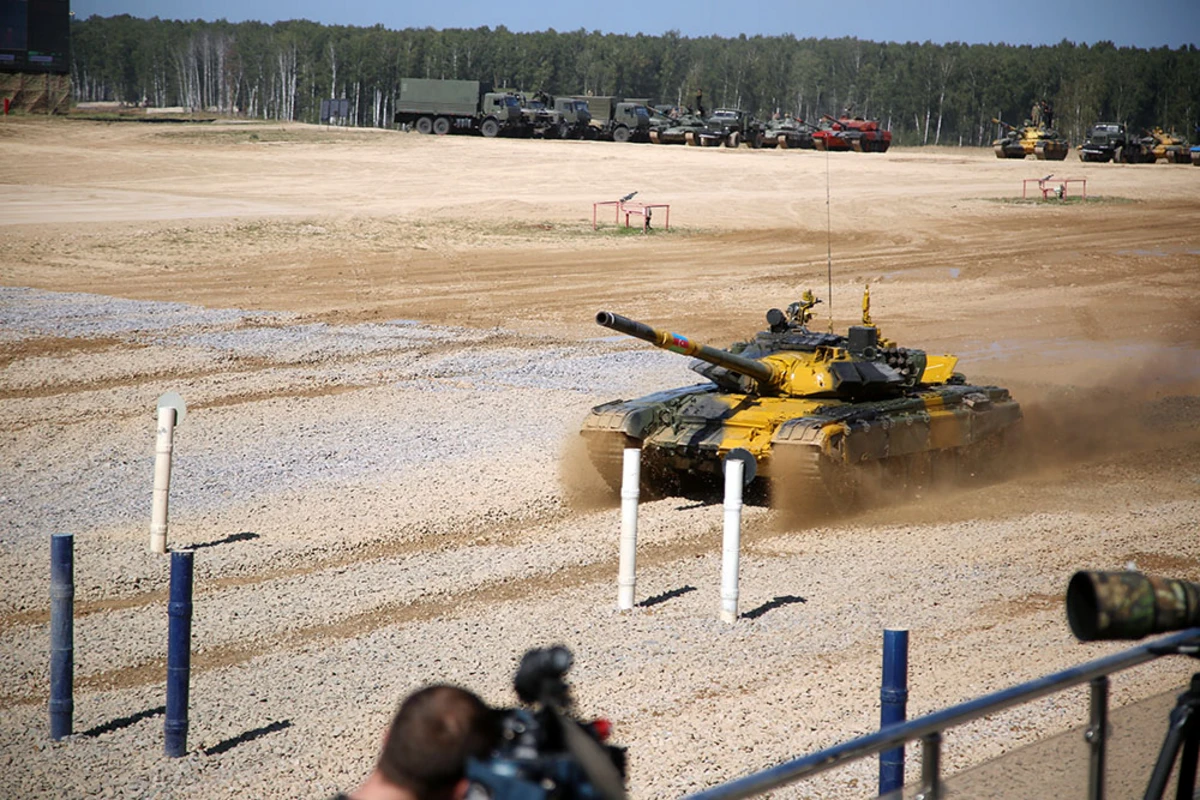 “Tank biatlonu” müsabiqəsinin yarımfinal mərhələsi keçirilib - FOTO