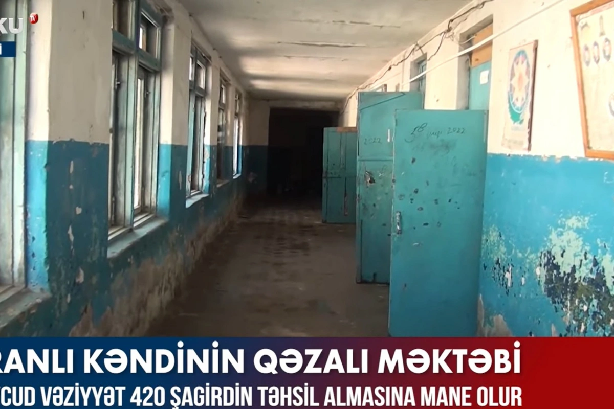 Aranlı kəndinin qəzalı məktəbi - VİDEO