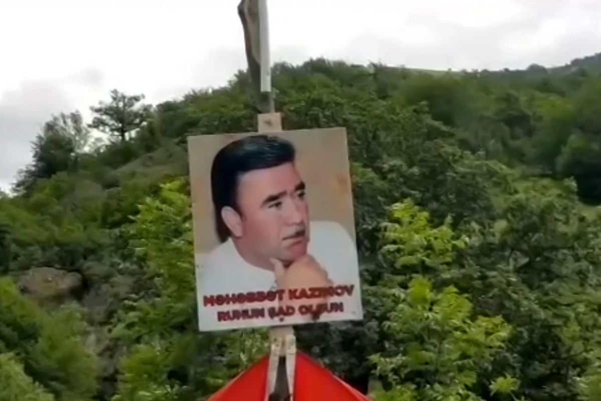 Məhəbbət Kazımovun fotosu doğulduğu kəndə asıldı - VİDEO