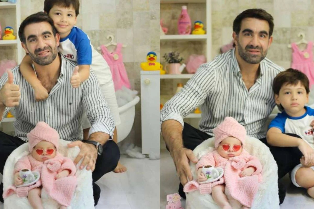 Rafael Ağayev övladları ilə - FOTO