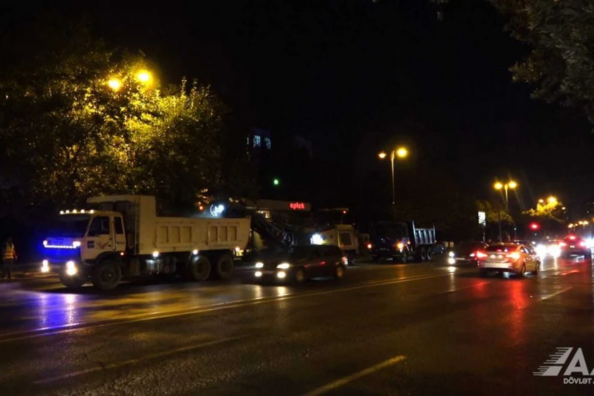 В центре Баку начался ремонт еще одного участка проспекта - ВИДЕО