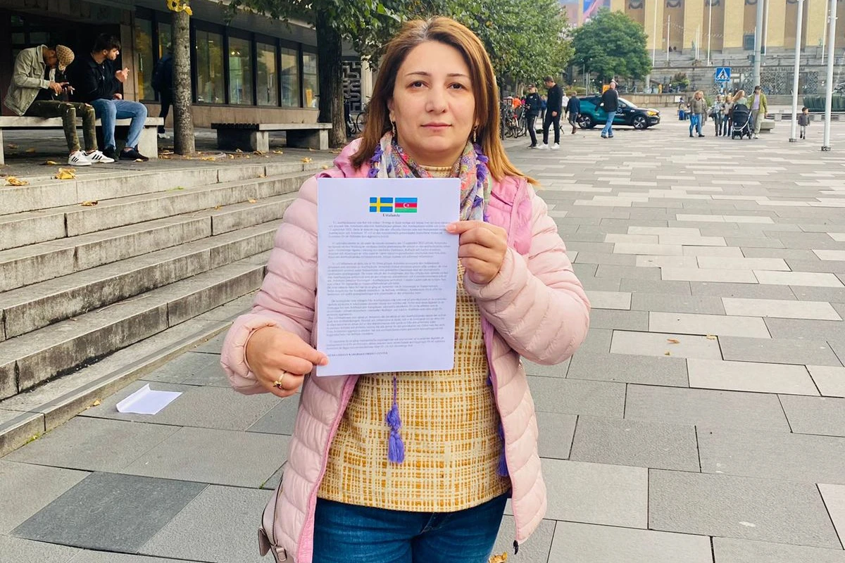 İsveçdə Ermənistanın təcavüzkar siyasətini ifşa edən məlumatlandırıcı aksiya təşkil edilib - FOTO