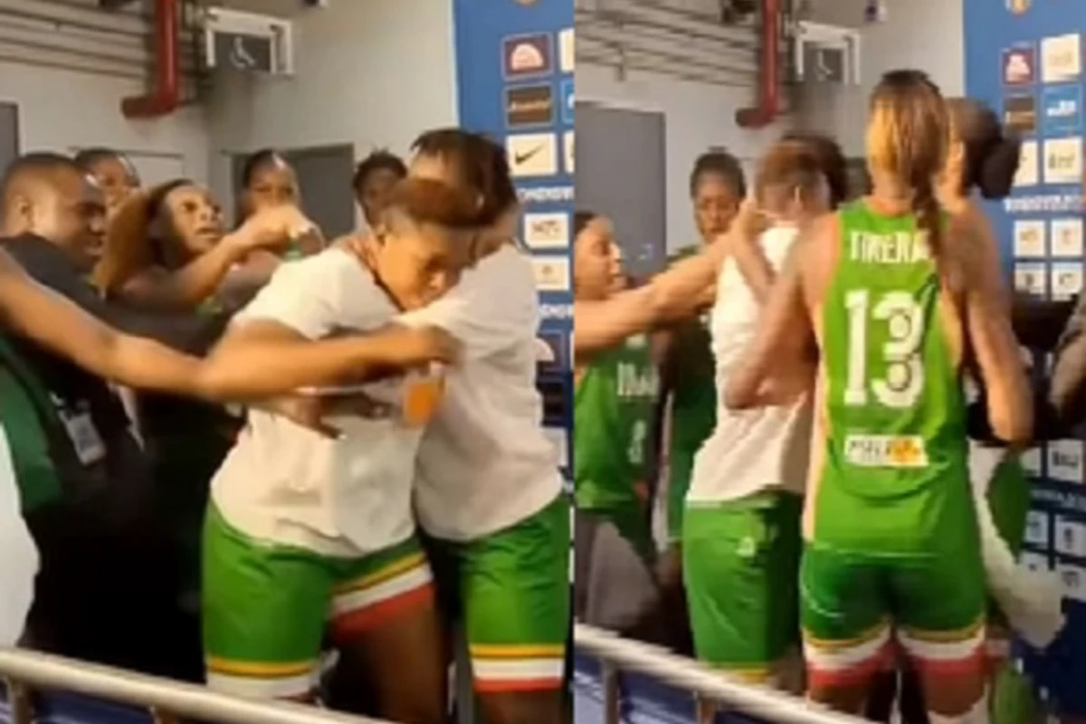 Qadın basketbolçular canlı yayımda əlbəyaxaya çıxdılar - VİDEO