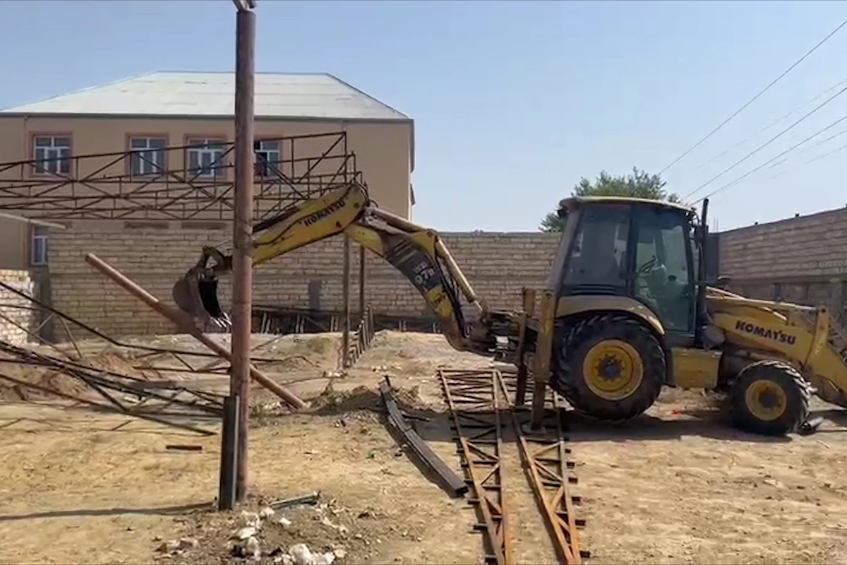 Biləcəridə qanunsuz tikintinin qarşısı alınıb - FOTO/VİDEO