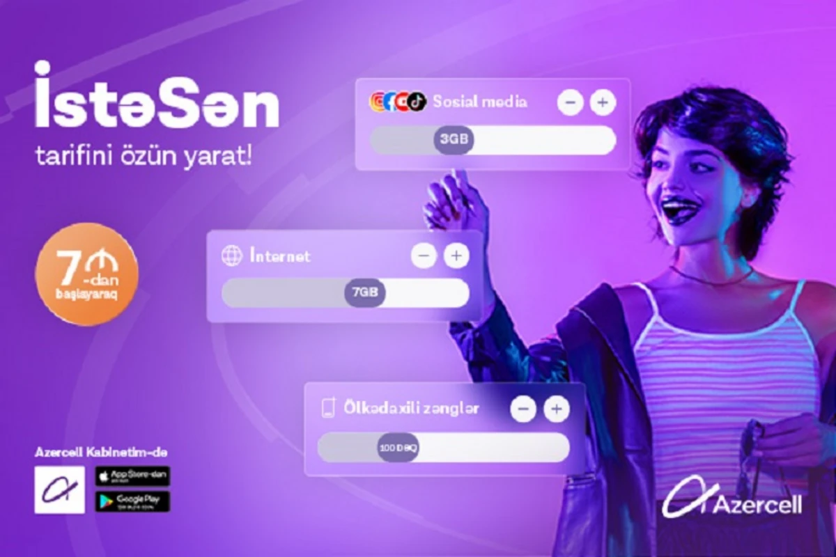 Lider mobil operator Azərbaycanda ilk dəfə olaraq müştərilərin sərbəst dizayn edə biləcəyi yeni rəqəmsal tarif təqdim edir!