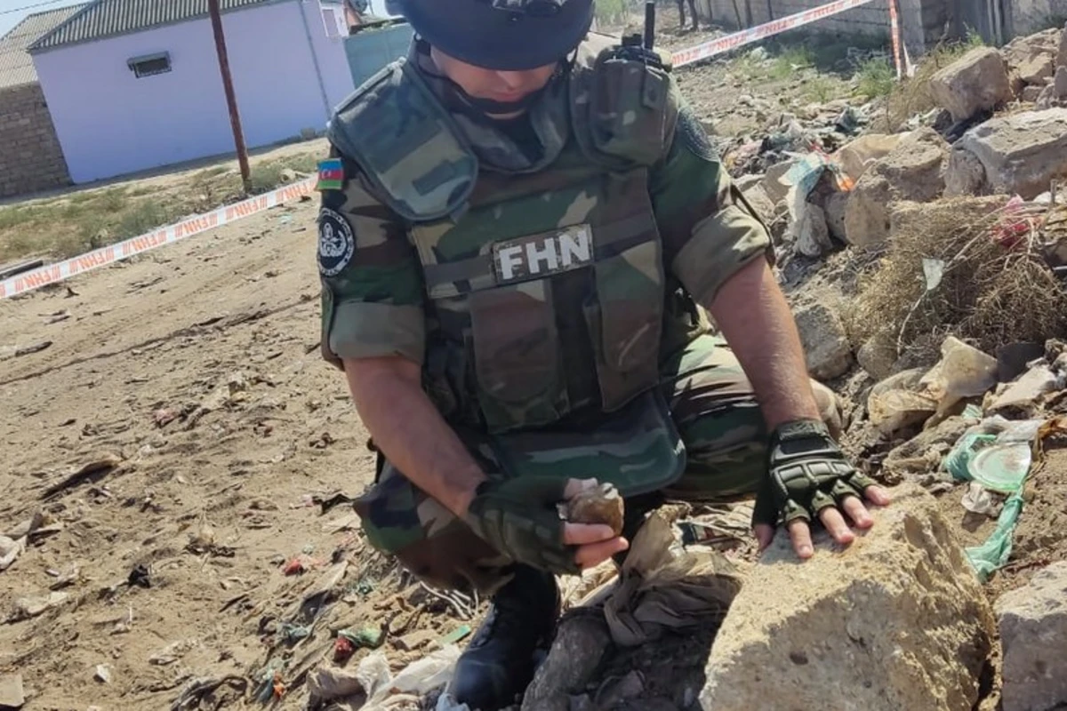 На территории Сабунчинского района нашли и обезвредили гранату - ВИДЕО На территории Сабунчинского района нашли и обезвредили гранату - ВИДЕО