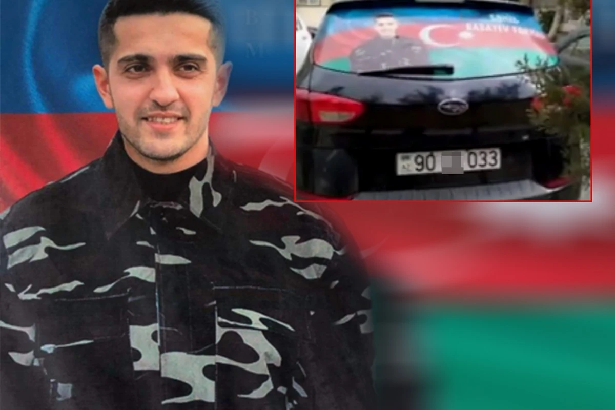Yol polisi şəhidin şəklini bacısının maşınından qopardı - FOTO