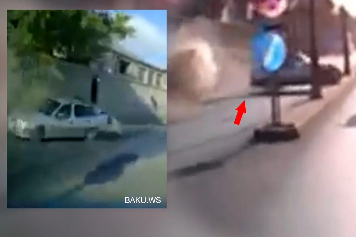 На одной улице в Хырдалане одновременно произошли две аварии - ВИДЕО