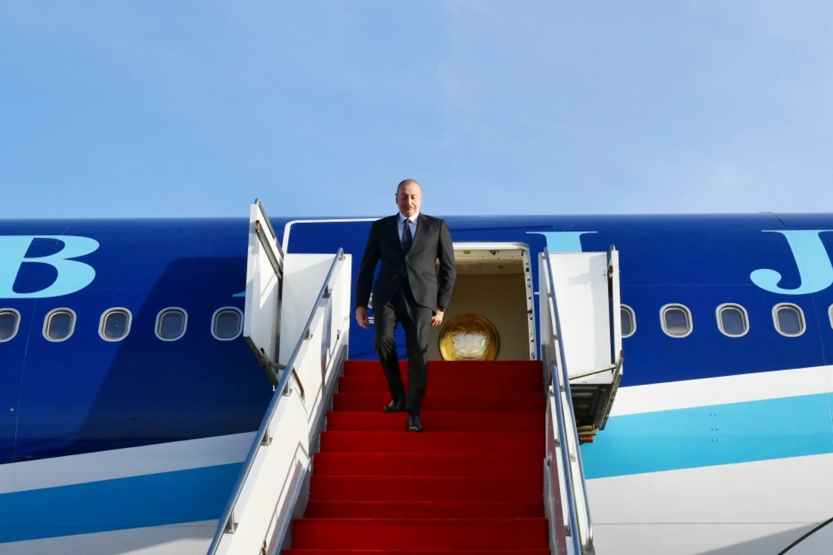 Prezident İlham Əliyev Qazaxıstana işgüzar səfərə gedib - FOTO