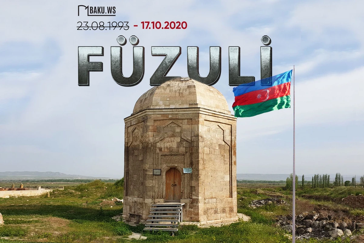 Füzuli şəhərinin işğaldan azad edilməsinin ildönümüdür