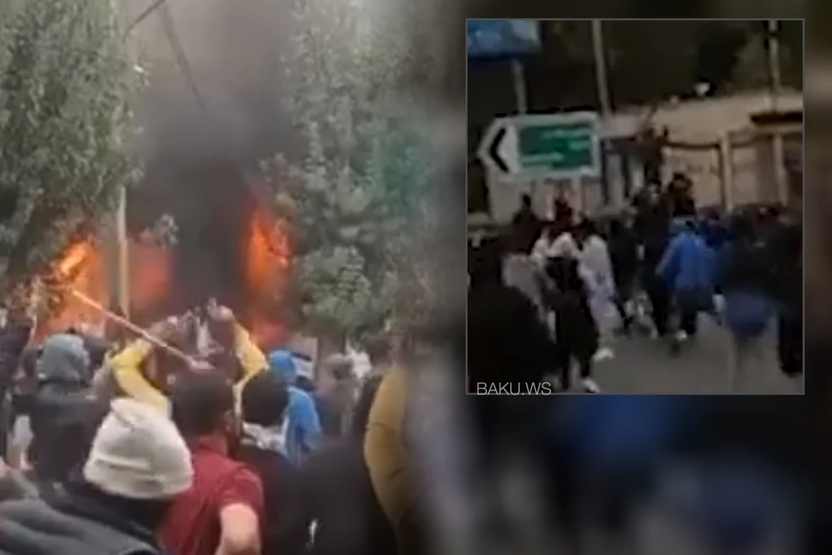 İranda etirazçılar icra hakimiyyətinin binasını yandırdılar - VİDEO