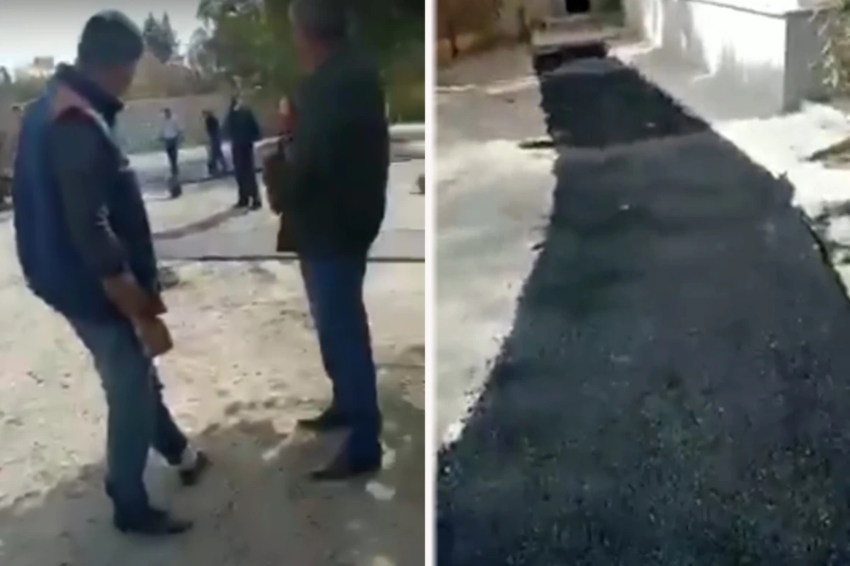 Zərdabda analoqu olmayan asfaltlama: İcra hakimiyyəti xahiş ilə işləyir? - VİDEO
