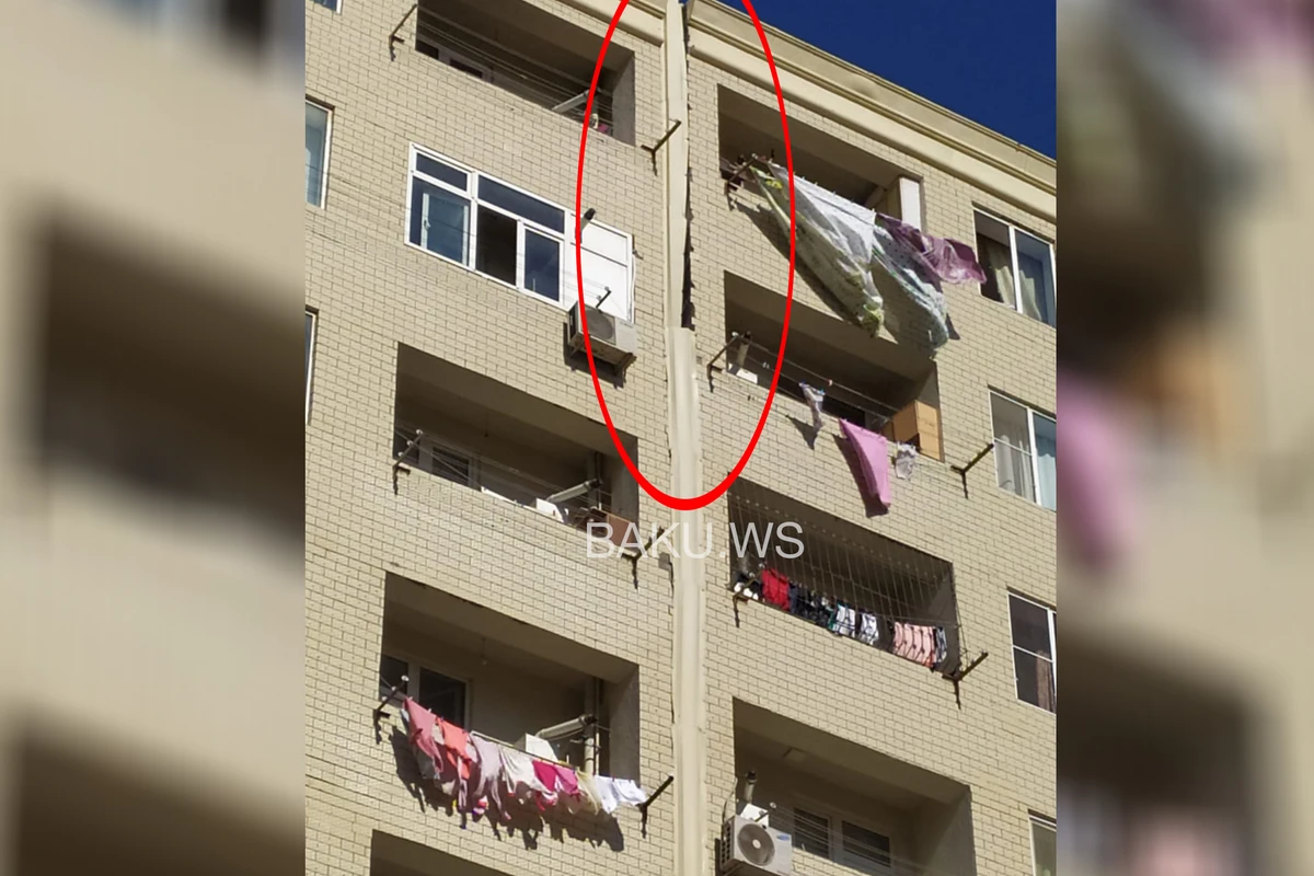 Məcburi köçkünlərin binası aralanır - Sakinlər qorxu içində - FOTO