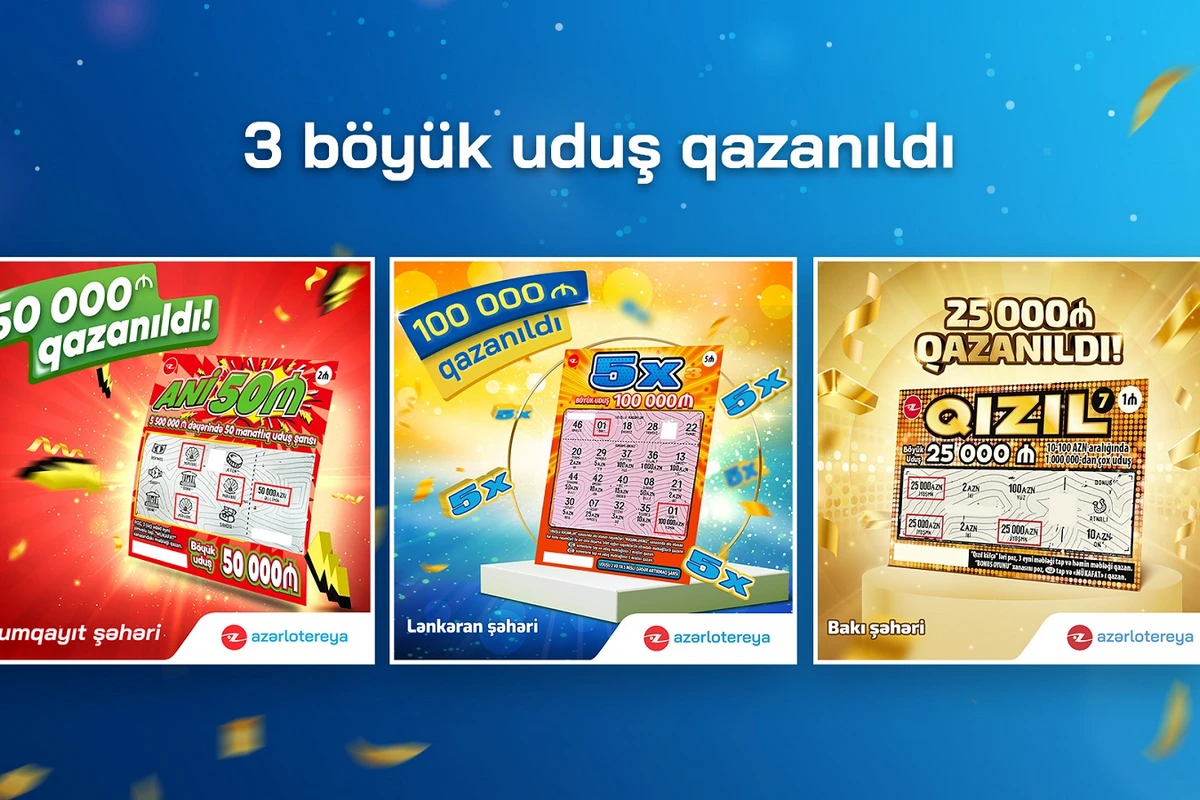 “Poz-Qazan” biletlərində eyni gündə 3 böyük uduş QAZANILDI!