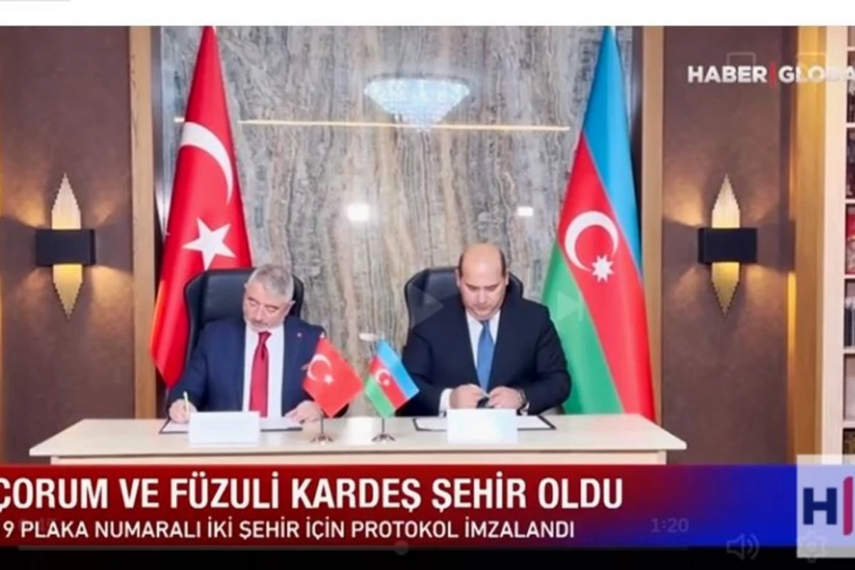Füzuli rayonu və Türkiyənin Çorum şəhəri qardaşlaşıb