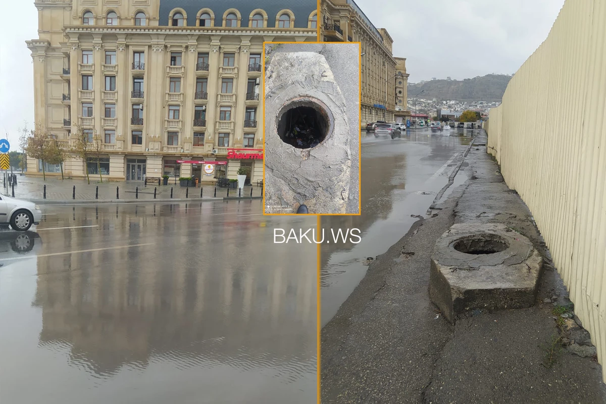 Bakıda lükün qapağı 1 aydır bağlanmır - FOTO/VİDEO