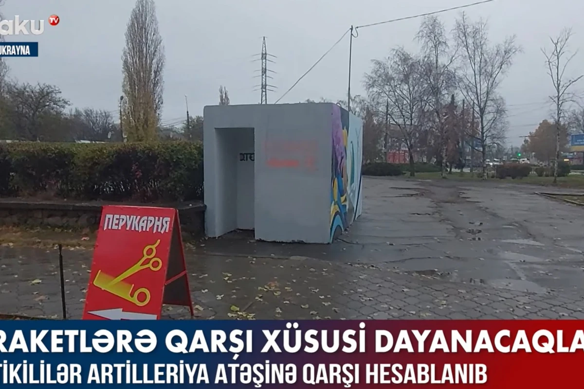 Ukraynada raketlərə qarşı xüsusi dayanacaqlar - VİDEO