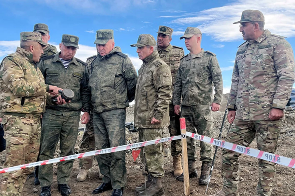 Andrey Volkov, Fatih Akpınar və Oleq Semyonov Sarıbabada mina sahəsinə baxış keçiriblər - FOTO
