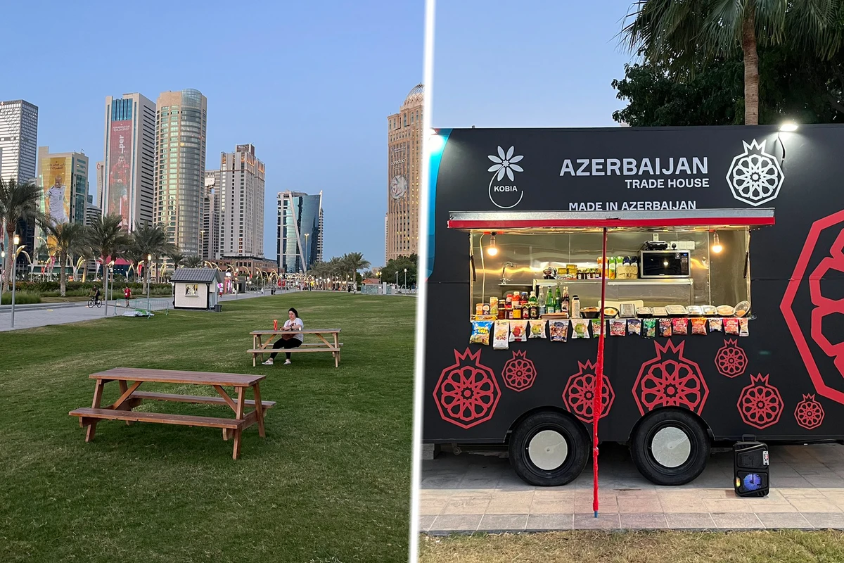 KOBİA-nın dəstəyi ilə Qətərdə turistlərə Azərbaycanın milli mətbəxindən nümunələr təqdim edilib - FOTO