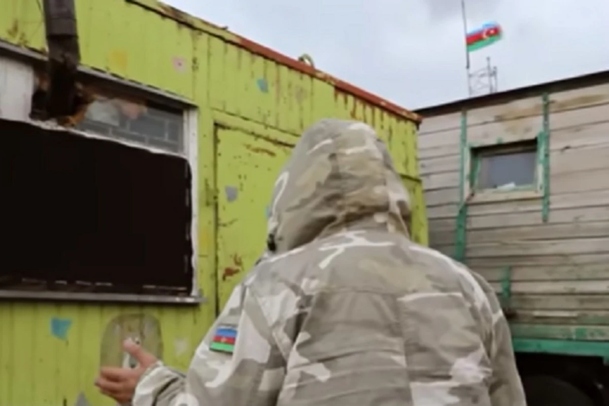 Кадры уничтоженного армянского поста в Лачыне - ВИДЕО