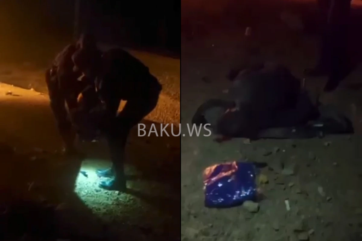 В Баку водителя вытащили из взрывоопасного автомобиля в последний момент - ВИДЕО