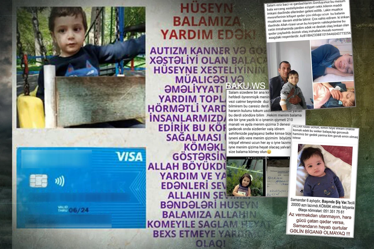 Xəstə uşaqlar üçün pul yığanlar və dövlətin öhdəlikləri - Deputatdan açıqlama - FOTO Xəstə uşaqlar üçün pul yığanlar və dövlətin öhdəlikləri - Deputatdan açıqlama - FOTO