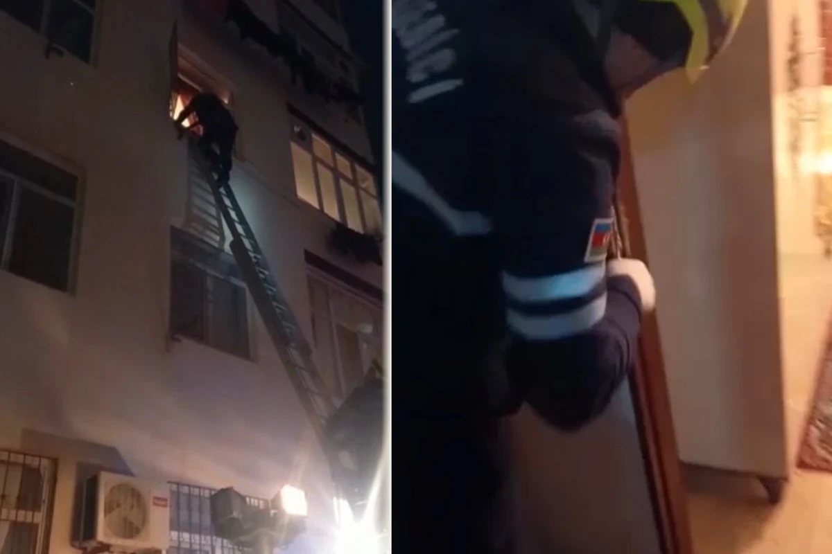 Mənzilin qapısını aça bilməyən vətəndaşı FHN bu cür xilas etdi - ANBAAN VİDEO